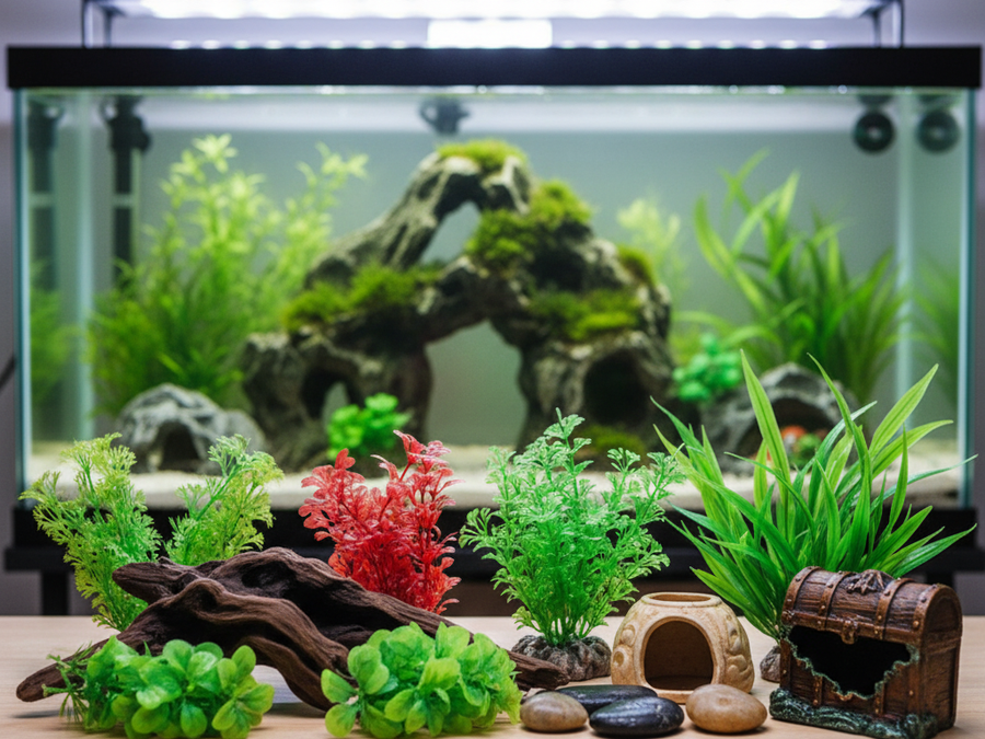 Aquariendekorationen