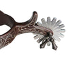 Éperons de style western avec accents en laiton