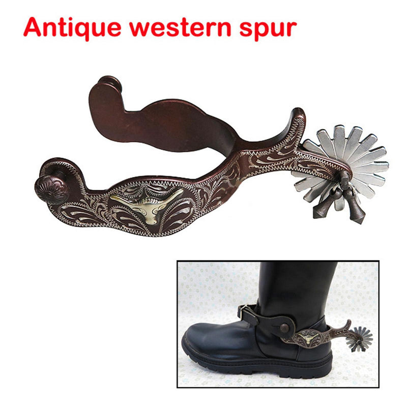 Éperons de style western avec accents en laiton