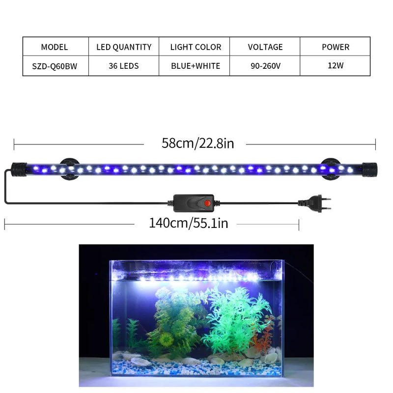 Lampe LED Clip Étanche pour Aquarium