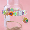 Adjustable Lace Pet Collar with Charm Pendant for Small Cats and Dogs