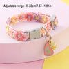 Adjustable Lace Pet Collar with Charm Pendant for Small Cats and Dogs