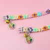 Adjustable Lace Pet Collar with Charm Pendant for Small Cats and Dogs
