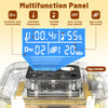 Multifunktionspanel eines Eierinkubators mit Einstellparametern wie Tag, Temperatur, Luftfeuchtigkeit und Countdown.