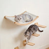 Wall-Mounted Cat Hammock Set with Climbing Shelves and Sisal Scratching Posts