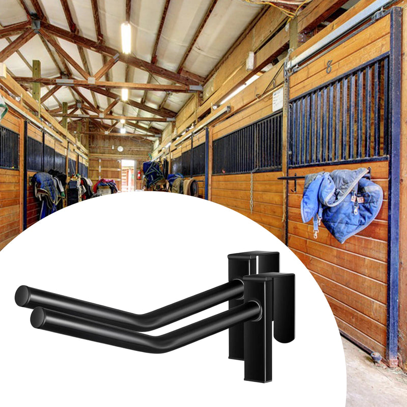 Two-Piece Saddle Rack Wall Mount for Horse Tack