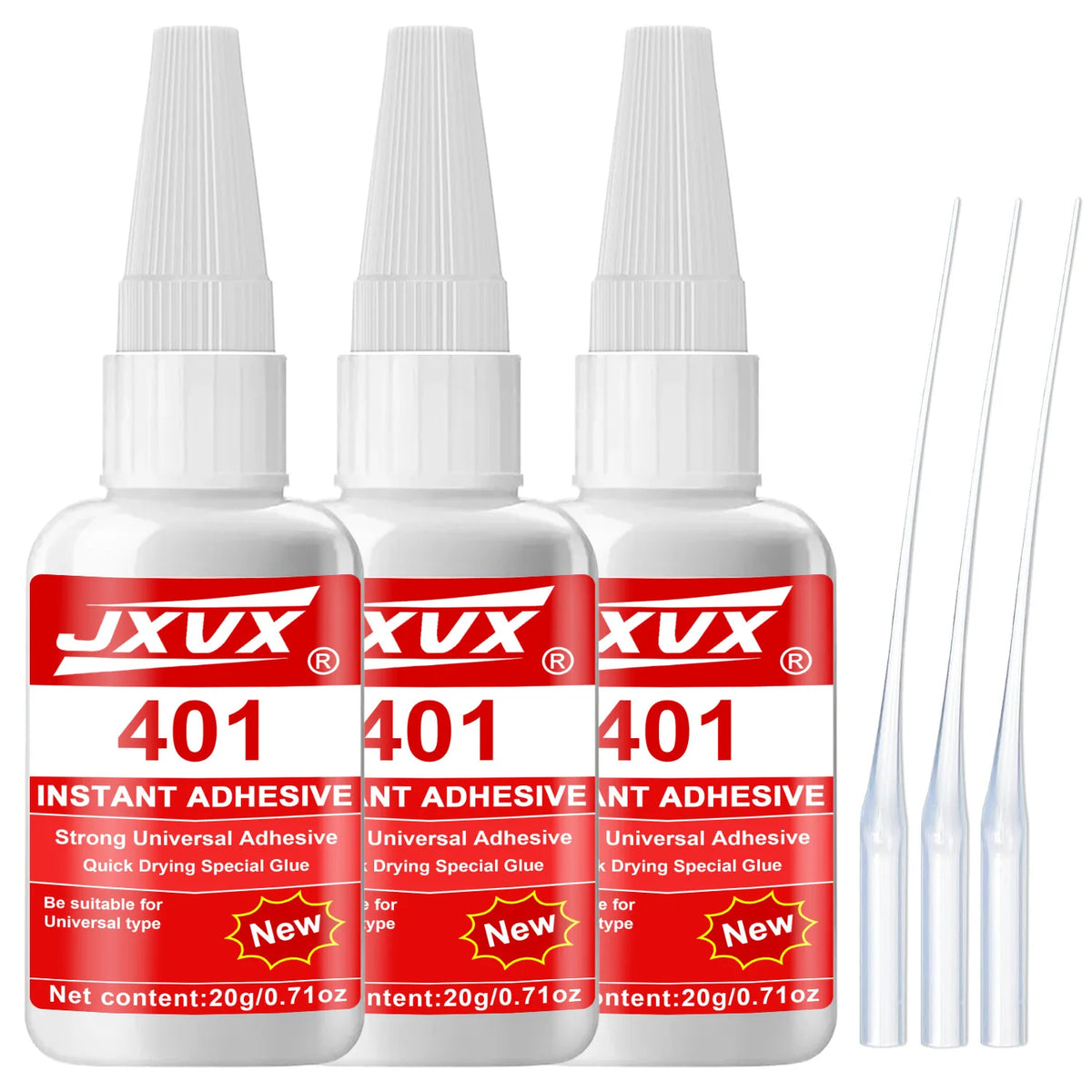 Three bottles of JXVX instant adhesive strong universal adhesive drying special glue