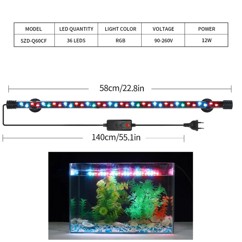 Lampe LED Clip Étanche pour Aquarium