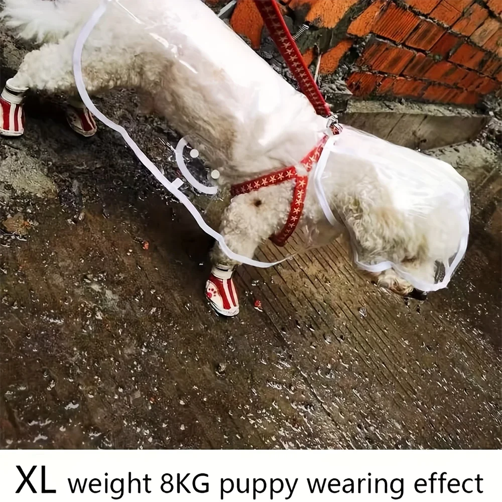 Waterproof Dog Raincoat with Harness Opening for Small & Medium Breeds