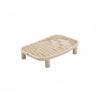 A light beige, rectangular cat litter box deodorizer with a mesh top and a solid base.
