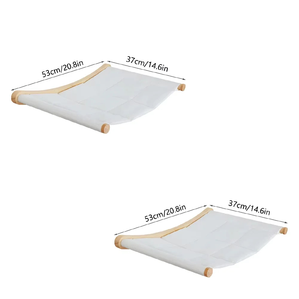 Wall-Mounted Cat Hammock Set with Climbing Shelves and Sisal Scratching Posts