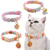 Adjustable Lace Pet Collar with Charm Pendant for Small Cats and Dogs