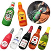 Fun Plush Bottle-Shaped Dog Toys with Squeakers