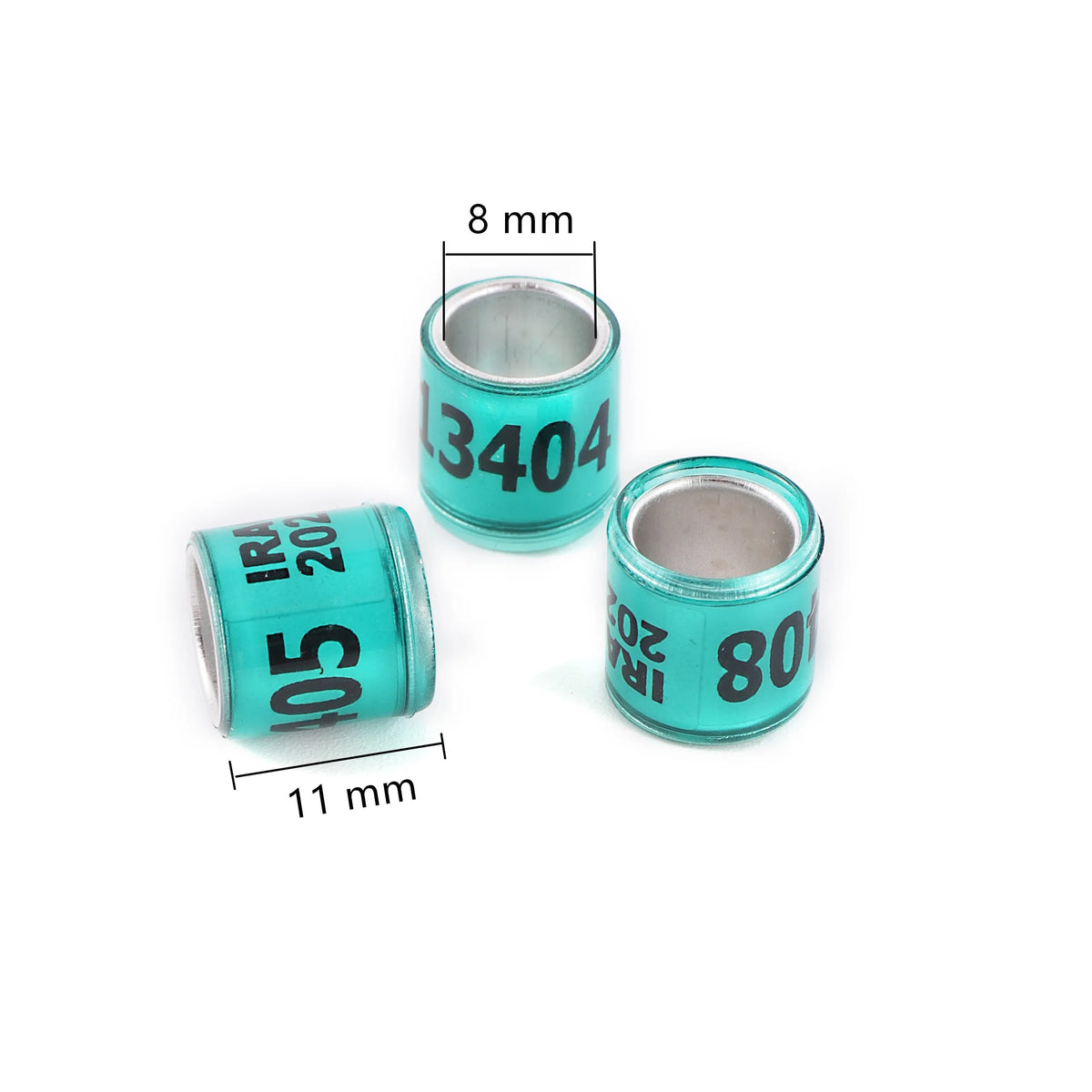 Pigeon Racing Identification Rings – 100-Pack Durable Aluminum & Plastic Foot Bands
