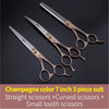 Professional 3-Piece Dog Grooming Scissors Set — Straight, Thinning & Curved