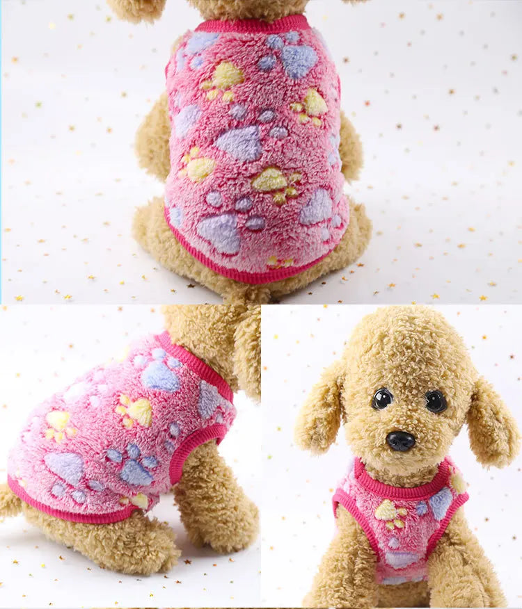 Cozy Flannel Dog Vest for Small Pets