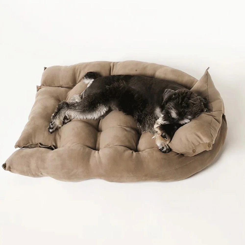 Cozy Cotton Pet Sofa Bed for Dogs and Cats