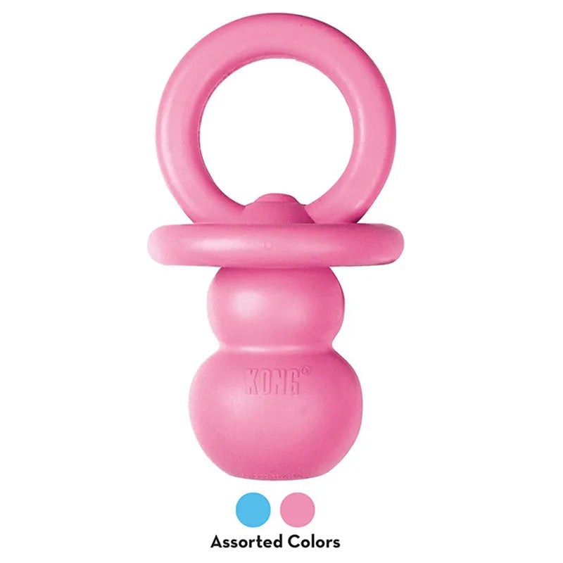 Pink KONG Puppy Binkie teething toy for small and medium dogs