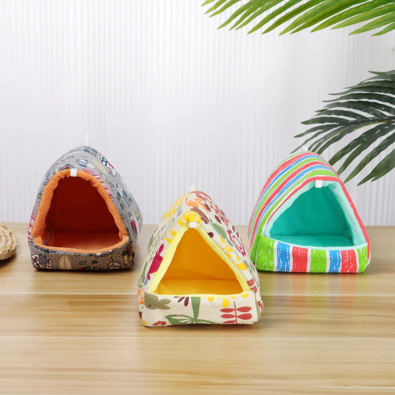 عش سرير دافئ للحيوانات الأليفة الصغيرة وبيت هامستر