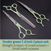 Professional 3-Piece Dog Grooming Scissors Set — Straight, Thinning & Curved