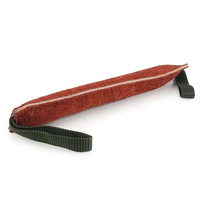 Jouet de traction durable en cuir et tissu pour chiens