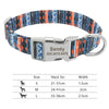 Personalisierte Nylon-Hundehalsband mit graviertem ID-Plättchen