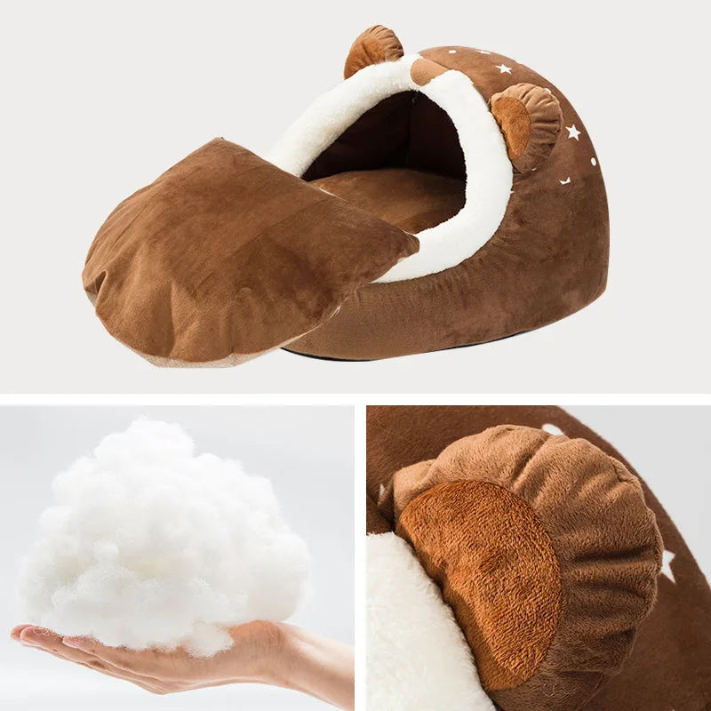 Panier pliable en coton pour animaux