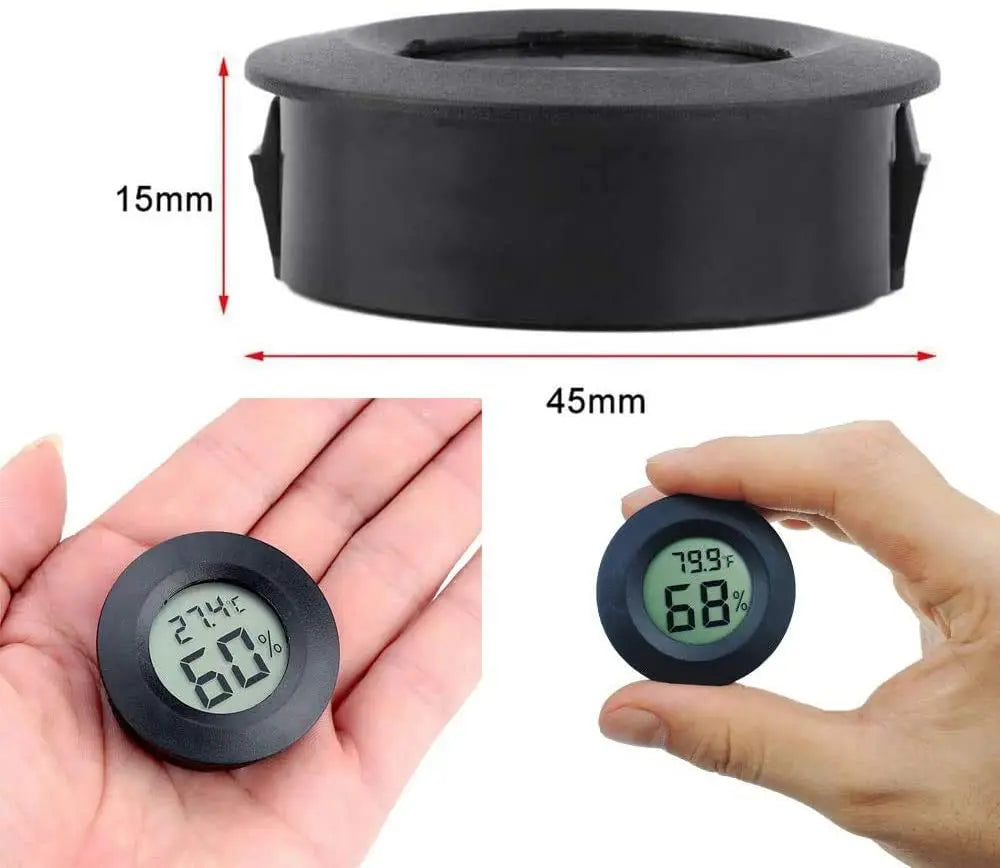 Digital Thermometer and Hygrometer for Reptile Terrariums