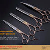 Professional 3-Piece Dog Grooming Scissors Set — Straight, Thinning & Curved