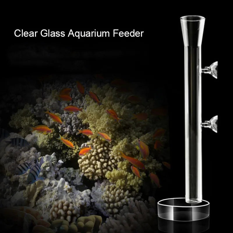 Glas-Aquarien-Fütterungsrohr mit Saugnapf
