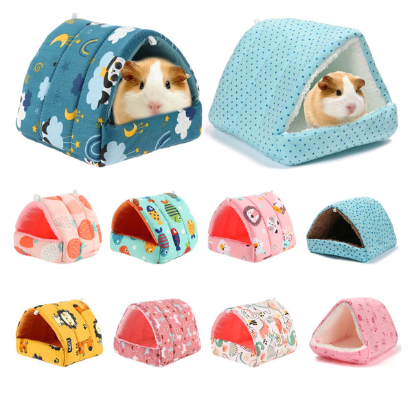Winter Cute Cartoon Small Pet Nest Bed for Small Animals