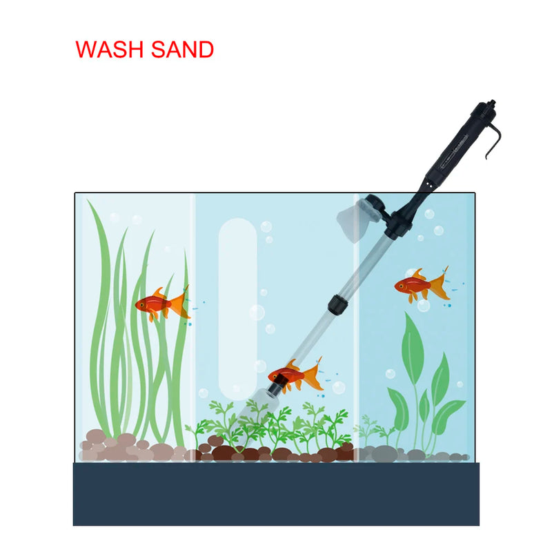 Aspirateur à Graviers et Changeur d'Eau pour Aquarium sur Piles