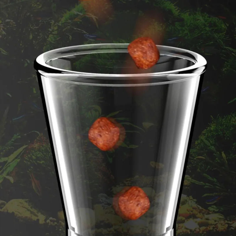 Glas-Aquarien-Fütterungsrohr mit Saugnapf