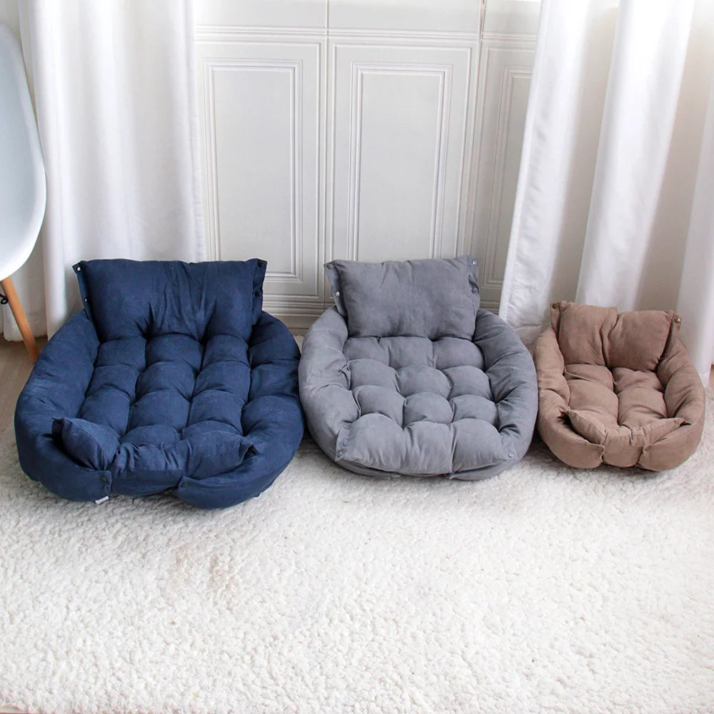Cozy Cotton Pet Sofa Bed for Dogs and Cats