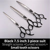Professional 3-Piece Dog Grooming Scissors Set — Straight, Thinning & Curved