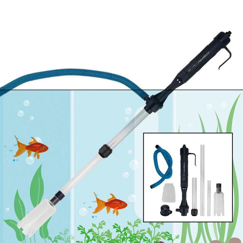 Aspirateur à Graviers et Changeur d'Eau pour Aquarium sur Piles