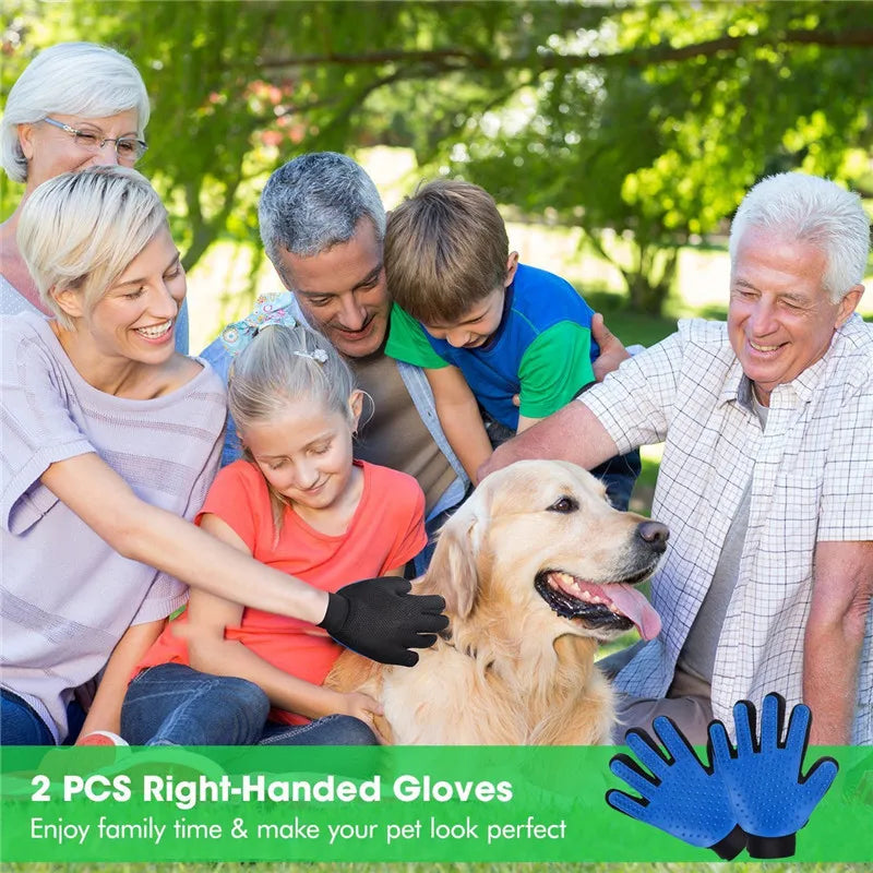 Gants de toilettage doux pour animaux