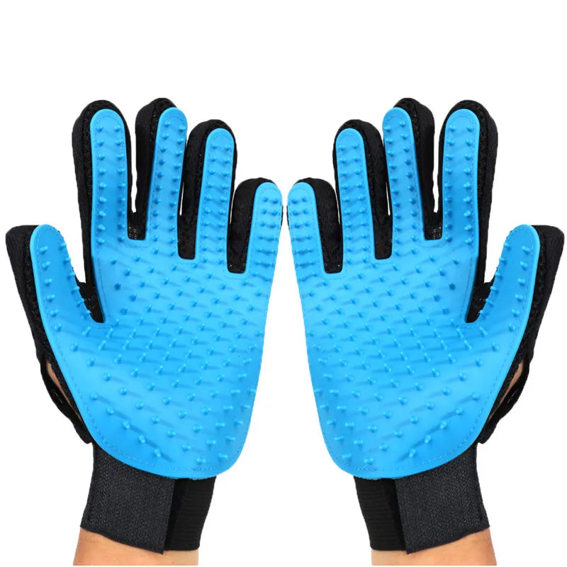Gants de toilettage doux pour animaux