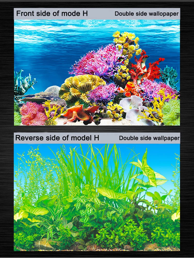 Aquarium 3D Background Sticker Poster for Fish Tank