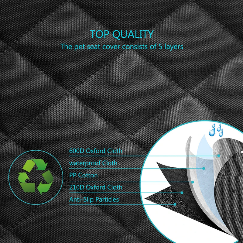 Waterproof Dog Car Seat Cover with Armrest