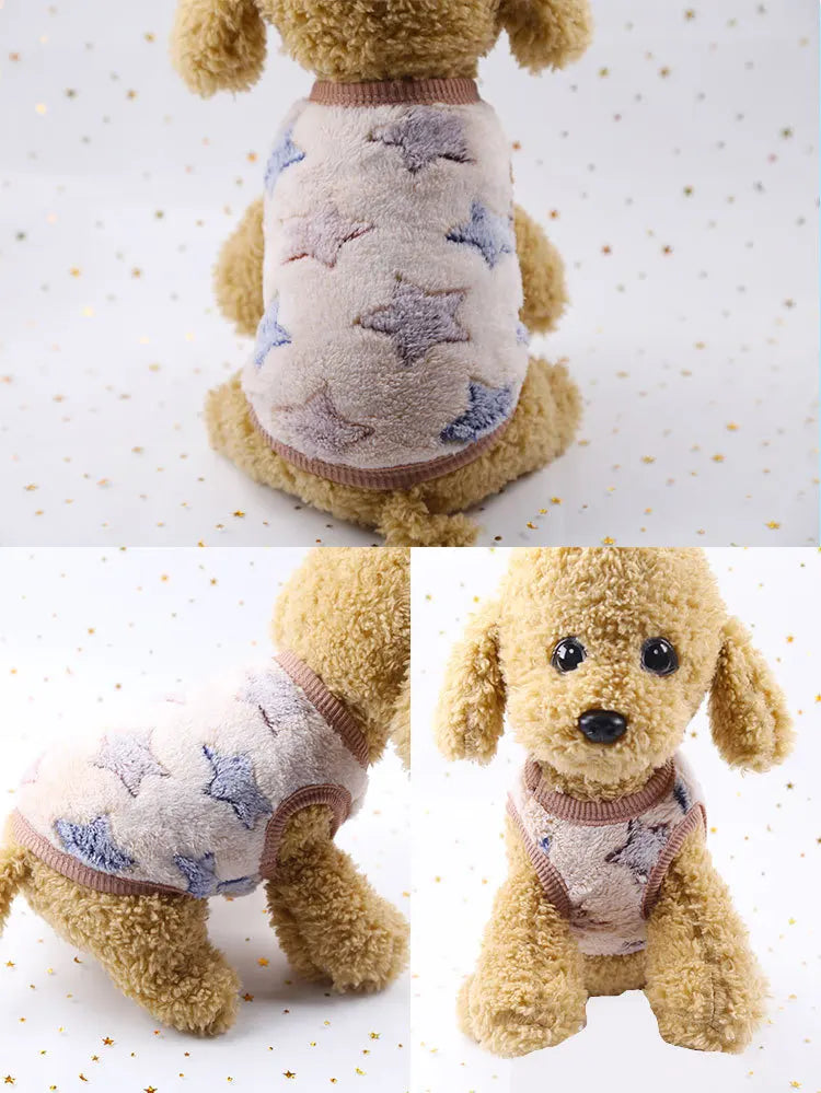 Cozy Flannel Dog Vest for Small Pets