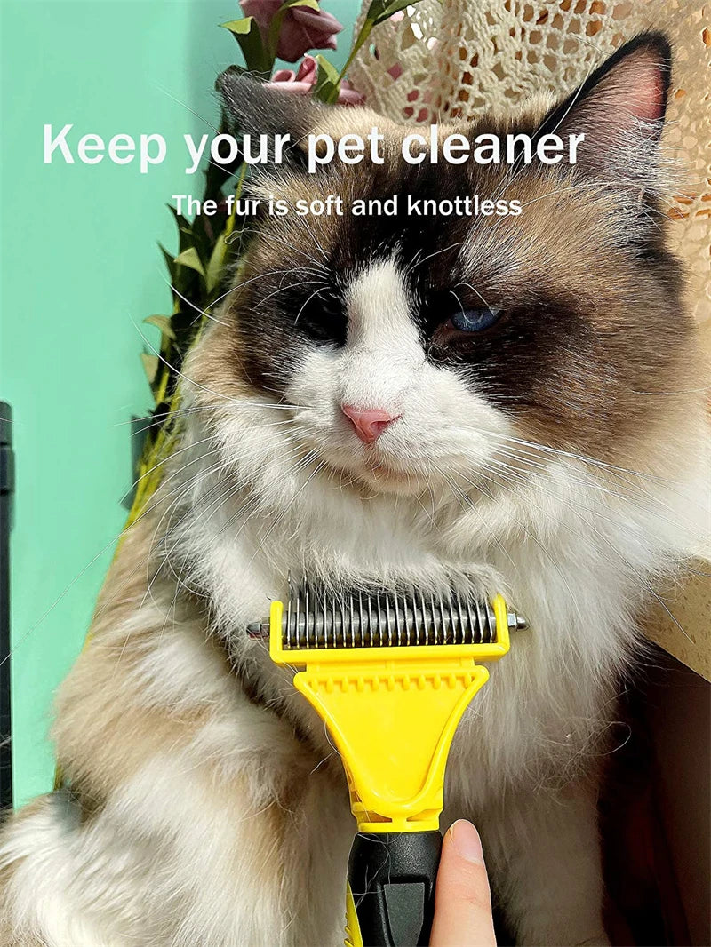 Two-Sided Stainless Steel Pet Grooming Brush