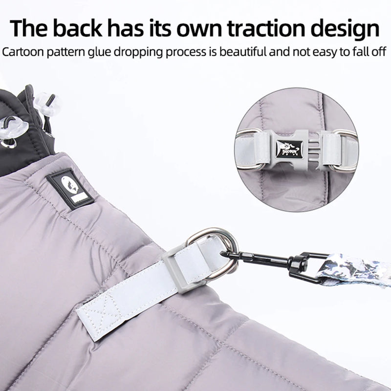 Winter Warm Thick Dog Jacket Waterproof Coat for Small to Large Dogs