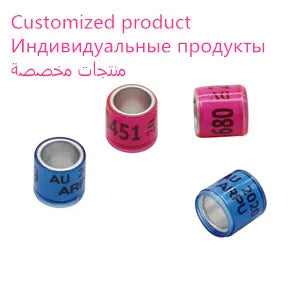 Pigeon Racing Identification Rings – 100-Pack Durable Aluminum & Plastic Foot Bands