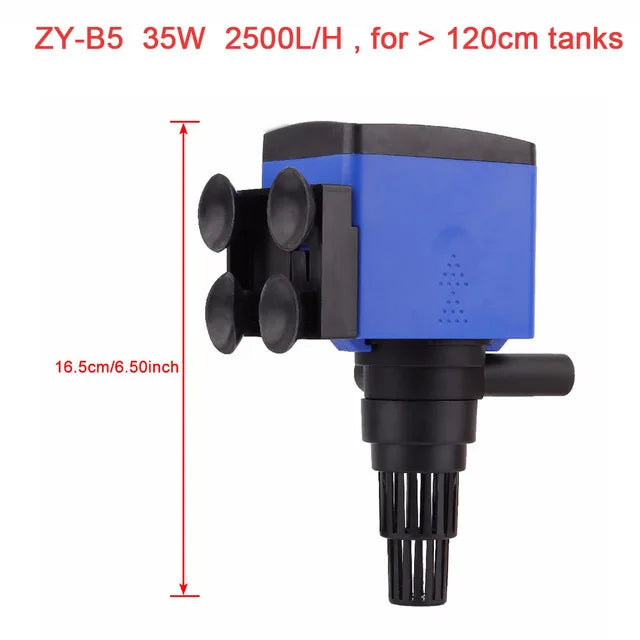 3-in-1 Aquarium Filter Pump with Oxygenation and Water Circulation