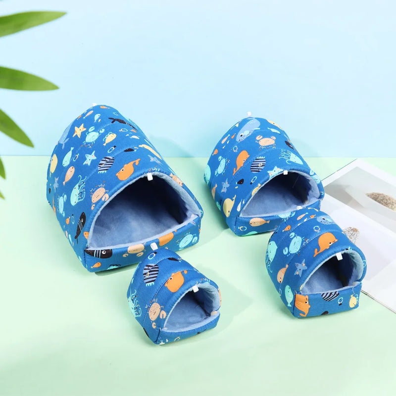 عش سرير دافئ للحيوانات الأليفة الصغيرة وبيت هامستر