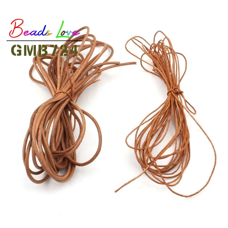 Genuine Leather Cord for Jewelry Making – 5m Spool