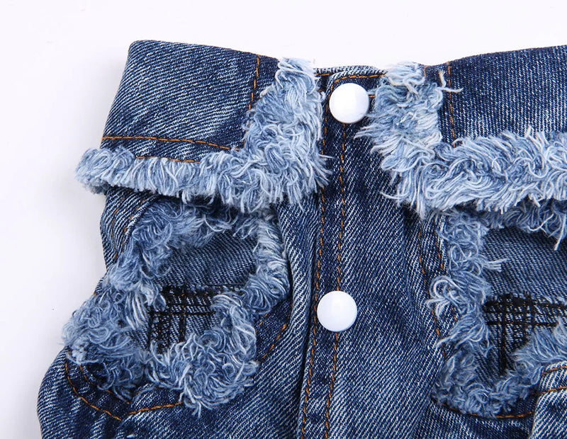 Chaqueta de Mezclilla Azul para Perros
