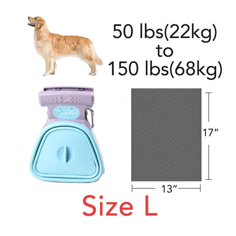 Foldable Dog Pooper Scooper with Decomposable Bags