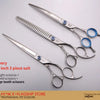 Professional 3-Piece Dog Grooming Scissors Set — Straight, Thinning & Curved